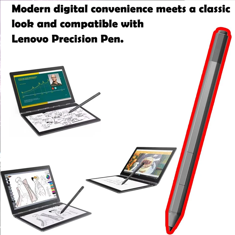 Aktívny kapacitný stylus magnetický 4096 tlak citlivý bluetooth kompatibilný pre Lenovo Yoga 520 530 720 C730 C740 920