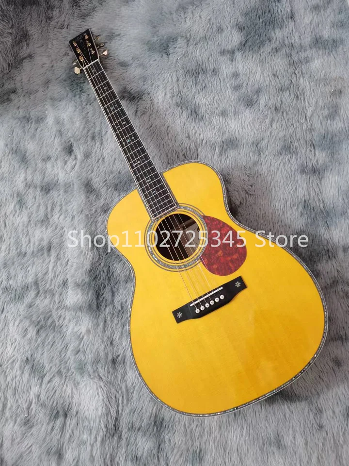 Akustická gitara OM-42, mahagónový hmatník, smrekový panel, strana mahagónu, vrátane nákladov na prepravu