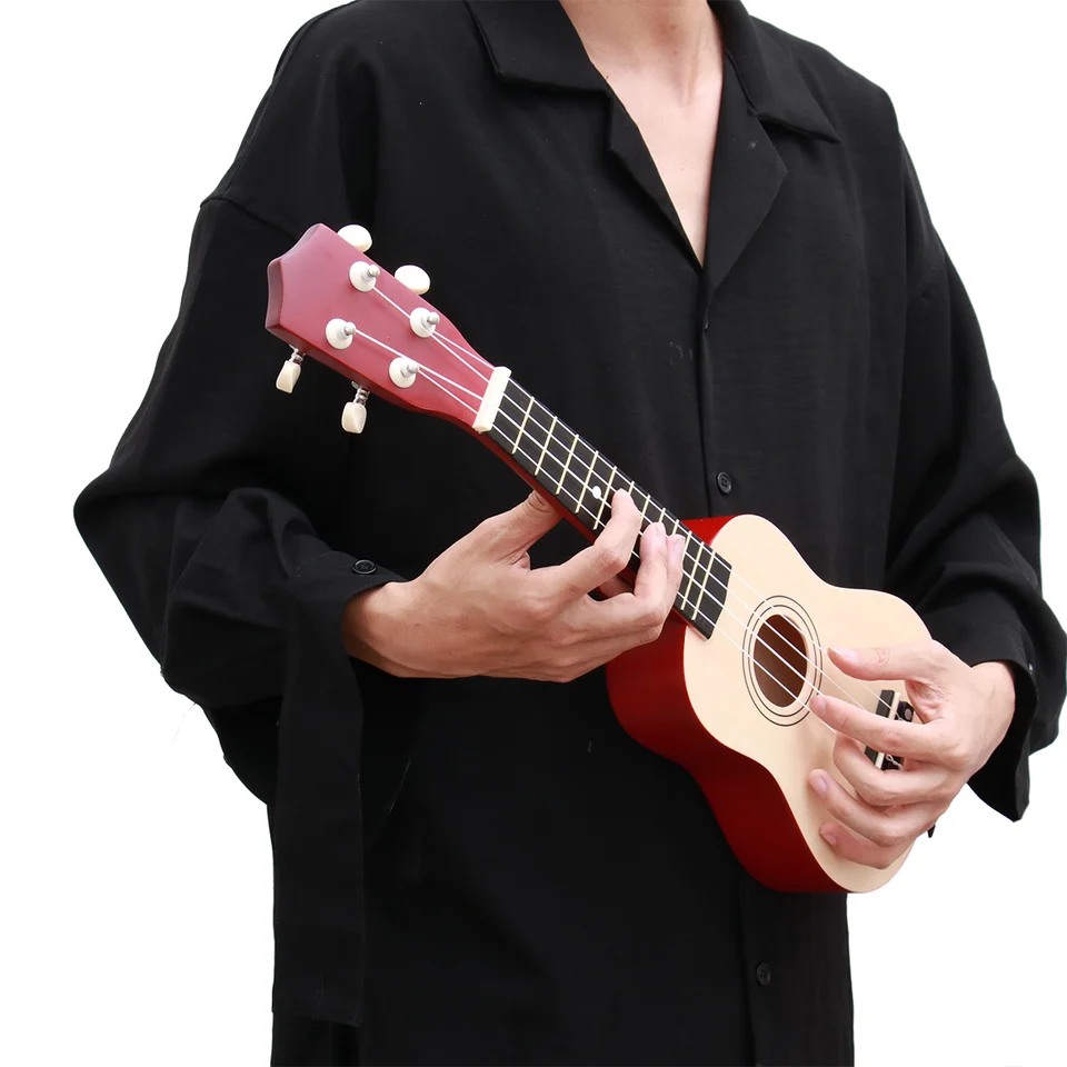 Akustická mini gitara hudobný nástroj pre deti hračka Malé ukulele farebné študentské deti