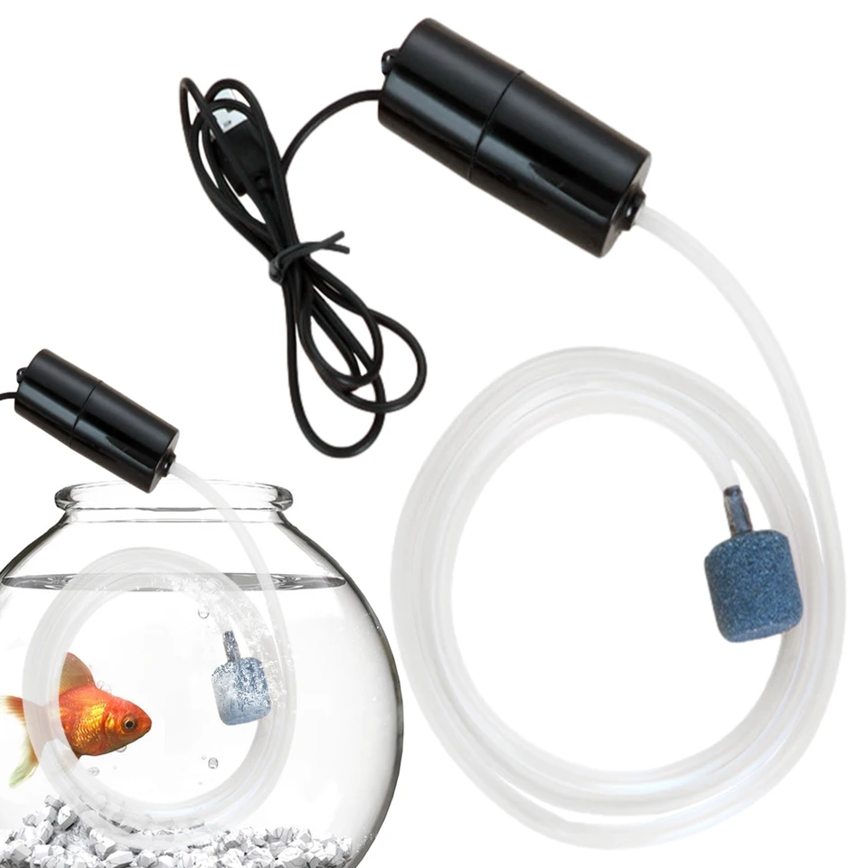 Akvárium kyslíka Vzduchové čerpadlo Drobné vodné čerpadlo nabité USB nabitých Mini 5V Fish nádrže na rybolovný oxygenátor ponorné čerpadlo so stabilným odporom vzduchu