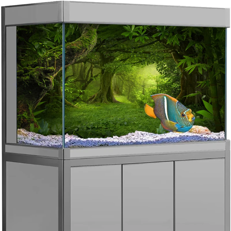 Akvárium na pozadí nálepka Pozadie plagátu lesné ryby dekorácie dekorácie Self Adhesive tapeta 3D pozadie