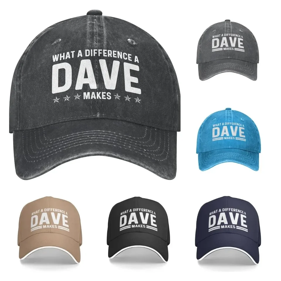 Aký rozdiel A Dave robí denim baseballovú čiapku pre mužov klobúk s dizajnovými klobúkami Four Seasons Casual Polyester One SigE