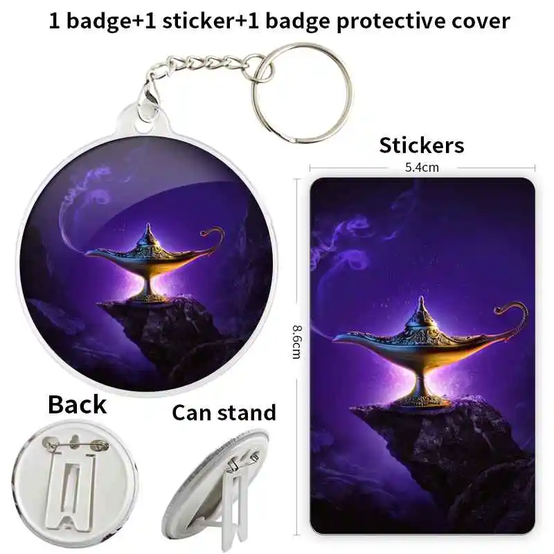 Aladdin lampa Ruská charakteristika retro odznak brošňa kotva periférie kov Pamätný kov Pamätný kreatívny detský dar