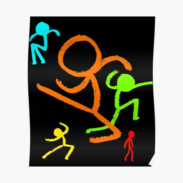 Alan Becker Five Stick Figures plagát Art Picture Home Funny Wall Decorácie nástenná maľba maľba výzdoba tlačená miestnosť bez rámu