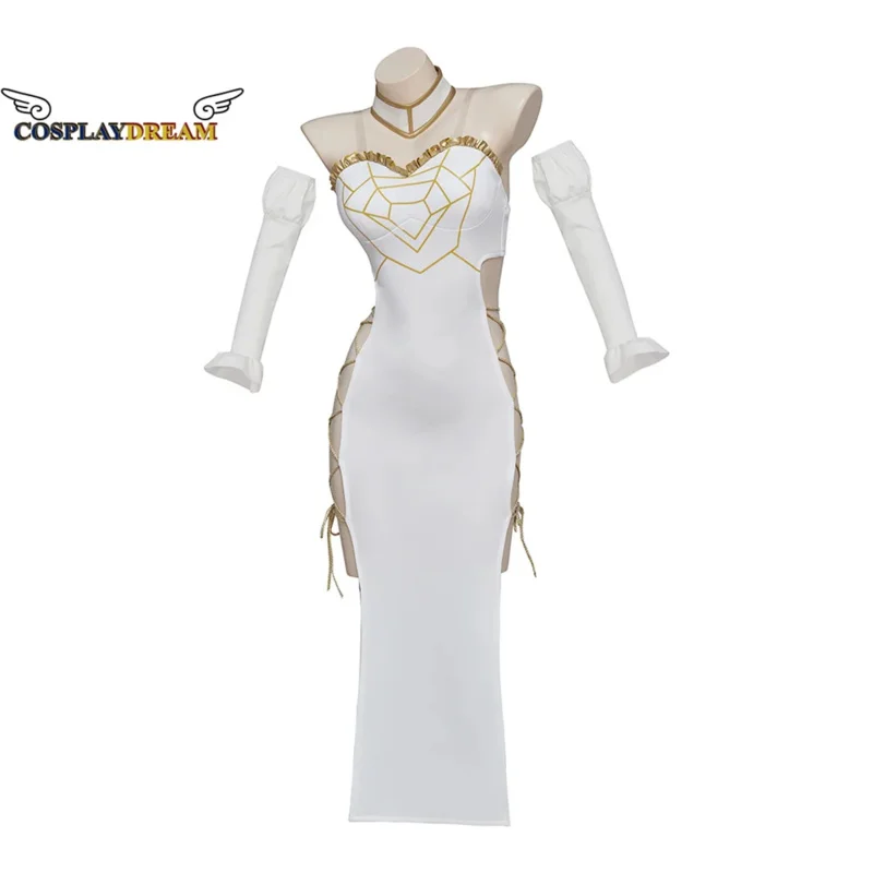 Albedo Cosplay anime Overlord Cosplay kostým Ženy biele šaty Overlord Albedo kostým Halloween vianočné šaty