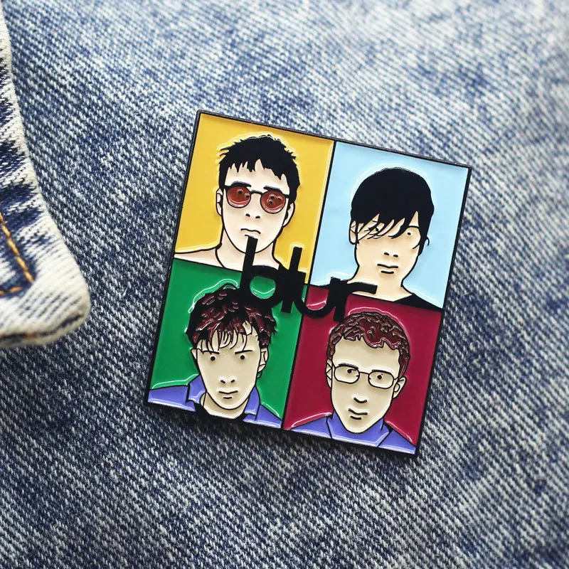 Album Cover Hard Enamel Pin British Rock Band Blur Music Metal Badge Broš