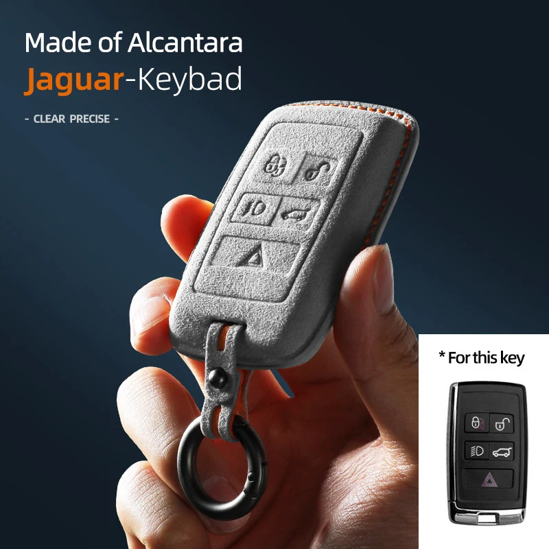 Alcantara Vysokokvalitný držiak na kľúče kľúča Držiteľ inteligentných kľúčov pre kľúče pre Jaguar XEL XJL XFL F-Pace XF