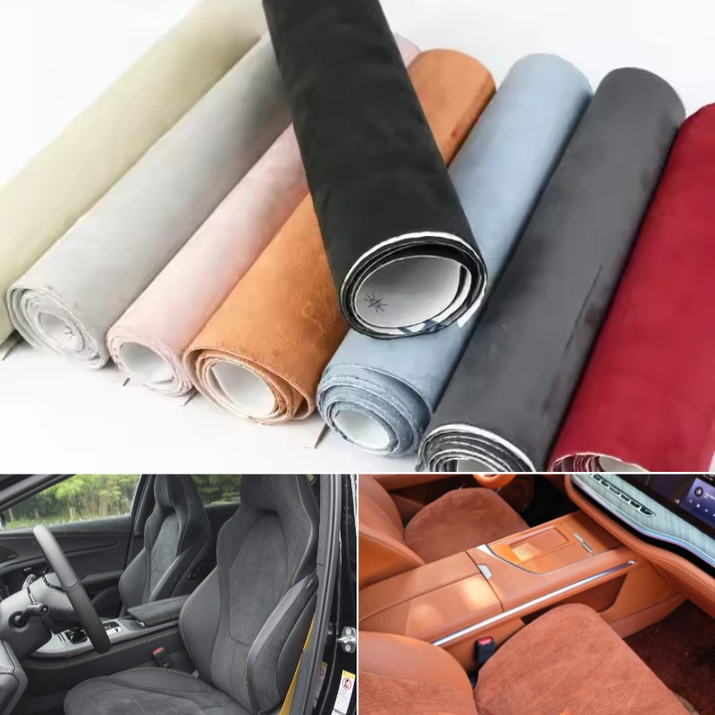Alcantara Wrap Roll Car Tkanina Self Adhesive Suede Leather Interiér vozidlo Čalúnenie Film Film Film 0,8 mm hrubá semišová tkanina