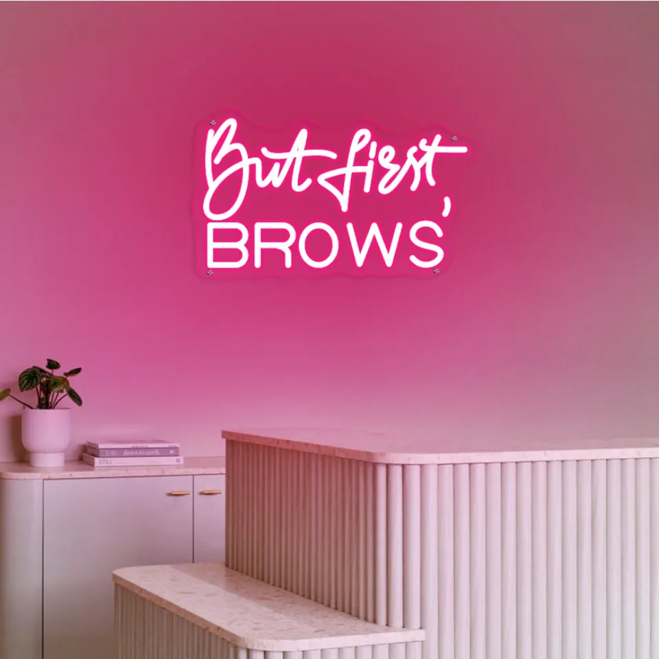 Ale neónová značka prvého obviňovania LED LED BROW BREATE KÁSLE SOLON SOLON ROOL DECON DEON LED svetlá USB LASH SHOP DEOCORÁCIA pre obchodné znamienko