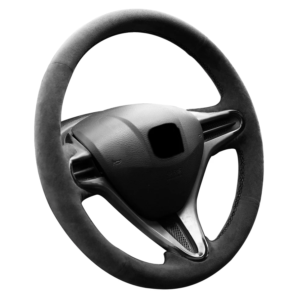 Alfanxi ručný steh alcantara volant kryt kompatibilný s Honda Jazz City Insight FN2 Civic 8