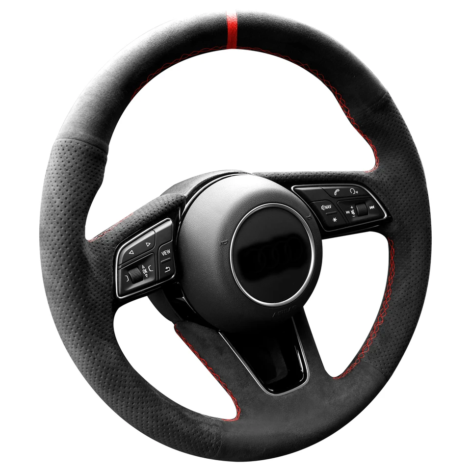 Alfanxi ručný steh Alcantara volant kryt pre Audi A3 A4 A5 S4 Q2 Q3 RS5 S5 Premium