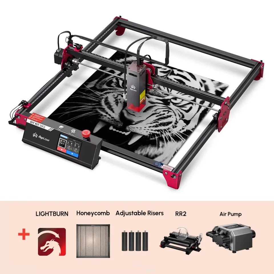 Algolaser Diykit Mk2 40*43 cm CNC laserový rezací rytier AISS AISSIT WIFI TABLE KOV KOVANIE AKRYLICKÝCH DREVOVÝCH LASEROVÝCH LASEROVÝCH
