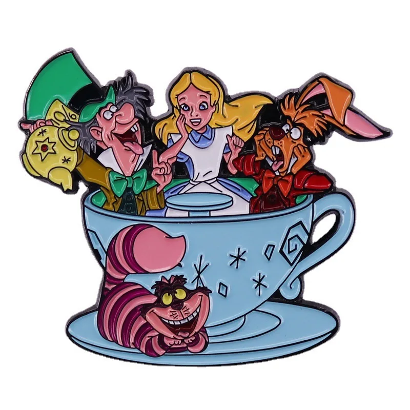 Alice in Wonderland Fantasy Fantasy Tale Teacup Cartoon Broš