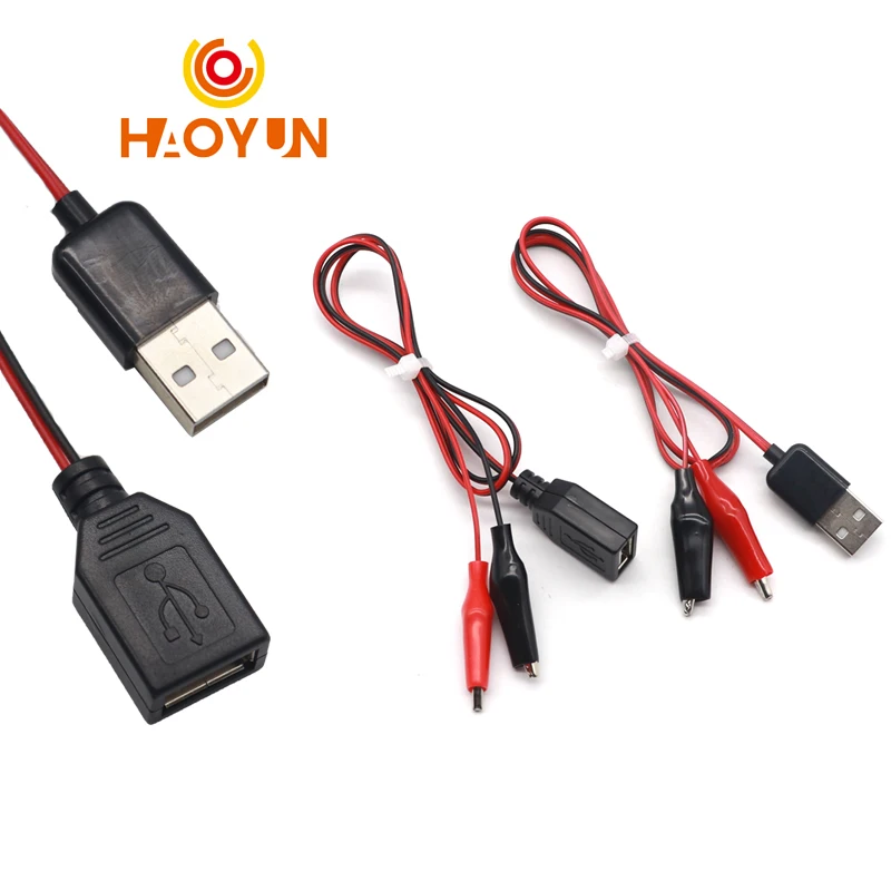 Aligátorové testovacie sponky svorky na USB Male