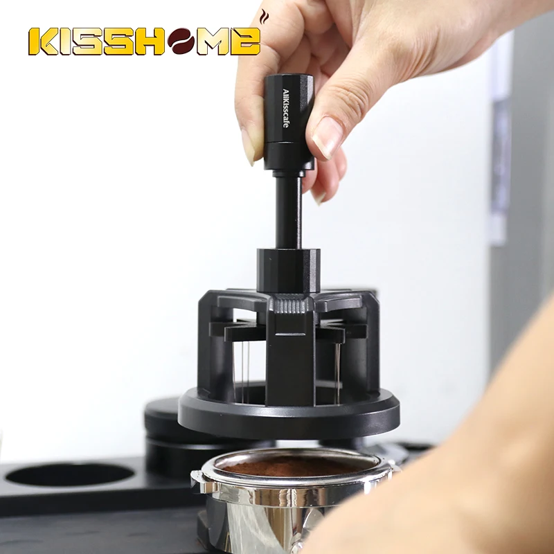 Alikisscafe WDT Tool Tool Coffee Miešanie Distribútor ihly 51 mm 53 mm 58 mm rotačný espresso prášok pre miešanie príslušenstva barista