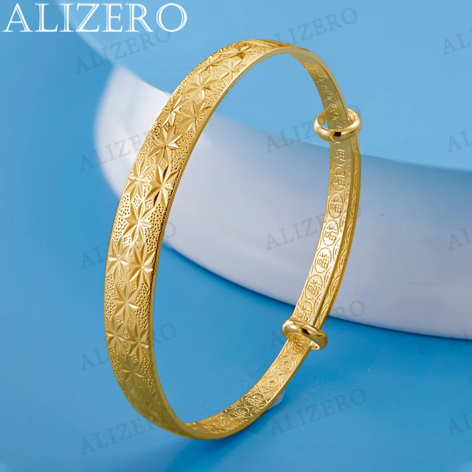 Alizero 18k zlato zlato Gypsophila hviezdy Bangs náramky pre ženy módne svadobné zásnubné párty kúzla šperky darčeky