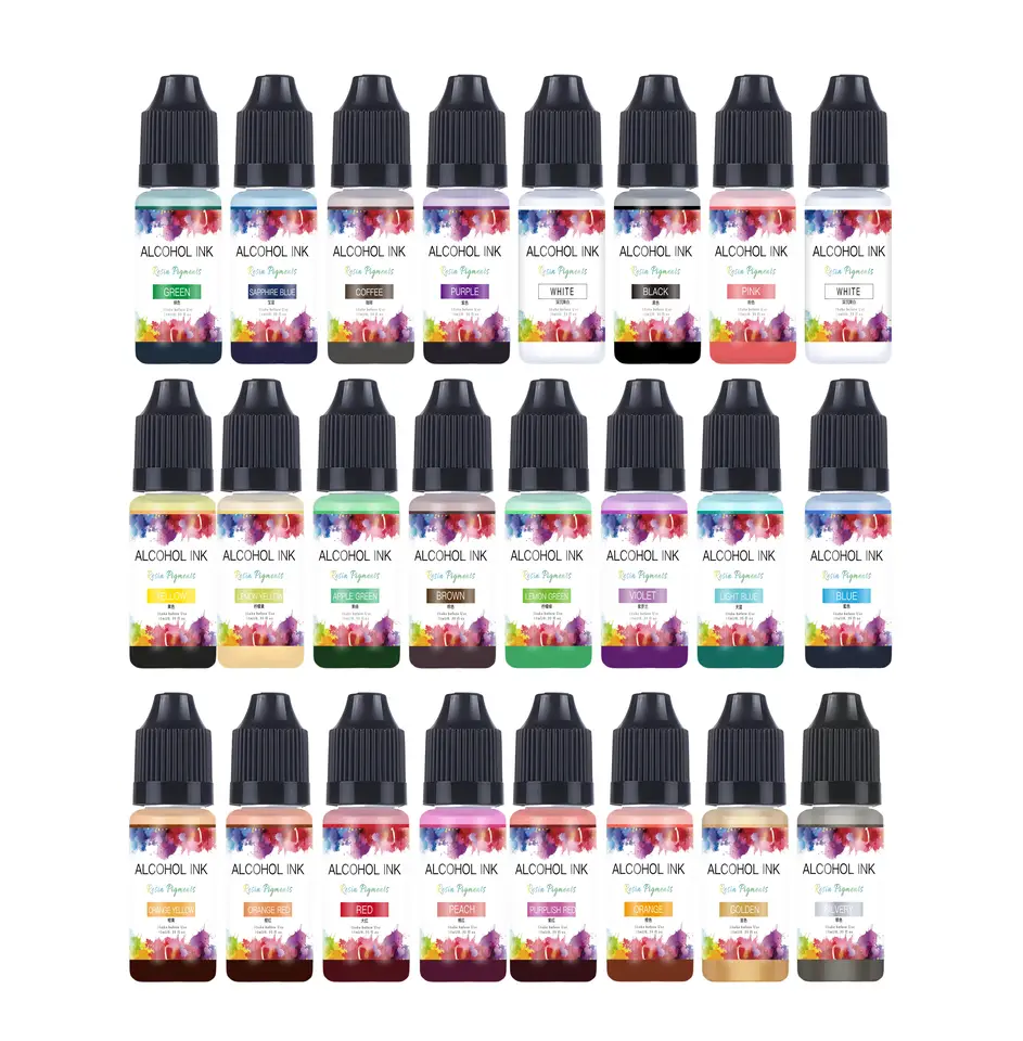 Alkoholová farba živice pigment art atramentovo sfarbenie difúzne pigment DIY sviečka