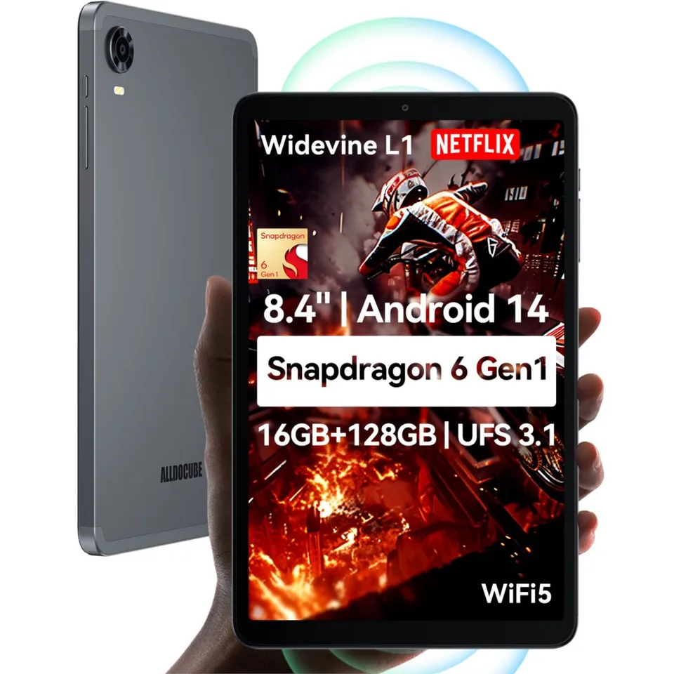 AlldoCube iPlay60 Mini Turbo 8.4inch Snapdragon 6gen 1 tablet Android14 8 GB+8 GB Virtual Memory RAM+128 GB ROM WIREVINE L1