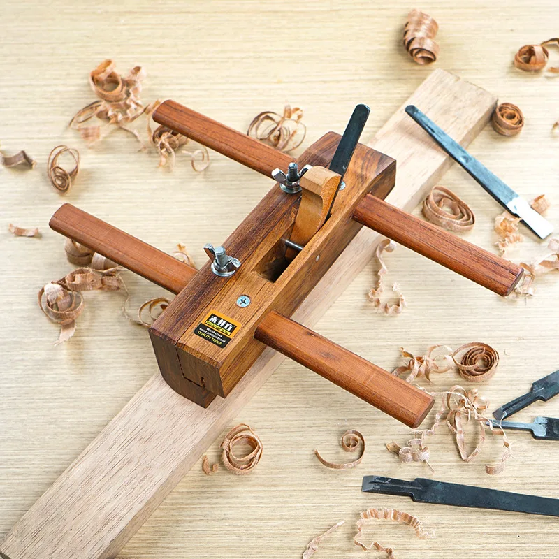 Allsome 175mm Rosewood Woodworking Planner nastaviteľný ručný plášť vysokorýchlostná oceľová čepeľ pre presné orezávanie a drážkovanie