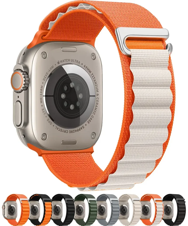 Alpine Loop for Apple Watch Band 44mm 45 mm 40 mm 41 mm 42 mm náramok Oficiálny 1: 1 Strap Iwatch Series7 6 8 5 4 3 SE 9 Ultra 2 49 mm