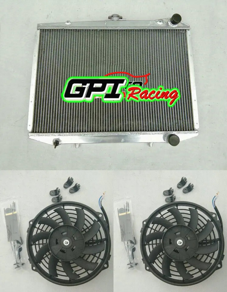 ALU Radiator +ventilátory pre pickup Nissan D21 Pathfinder E LE S XE L4 V6 MT 86-97