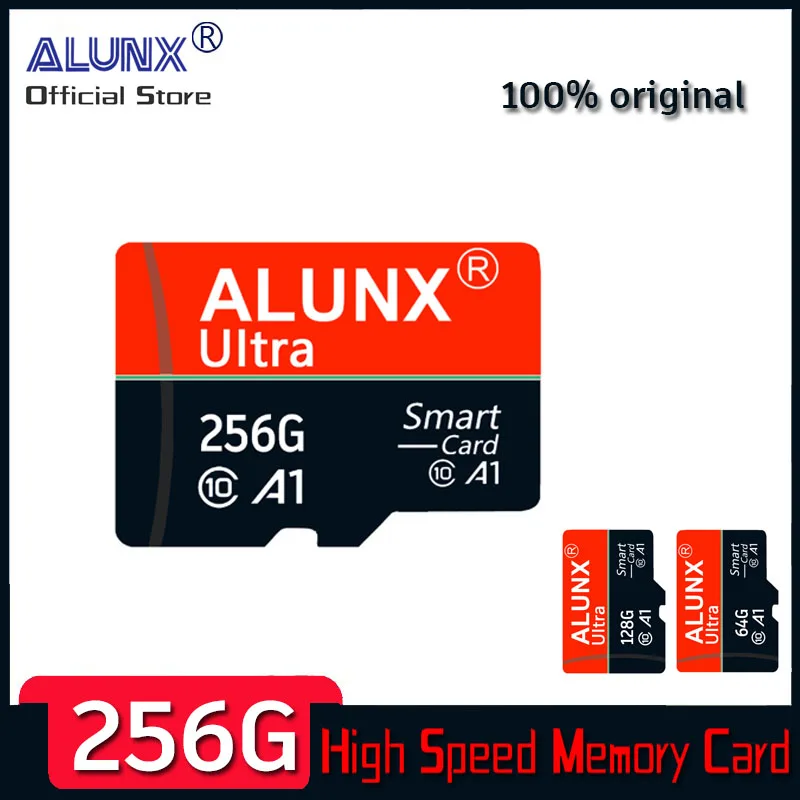 Alunx 100% originálny micro TF SD karta 128 GB 64 GB 32 GB 16 GB 8G Pamäťová karta Flash trieda 10 Podpora mobilných telefónov UAV HHK čítačka kariet