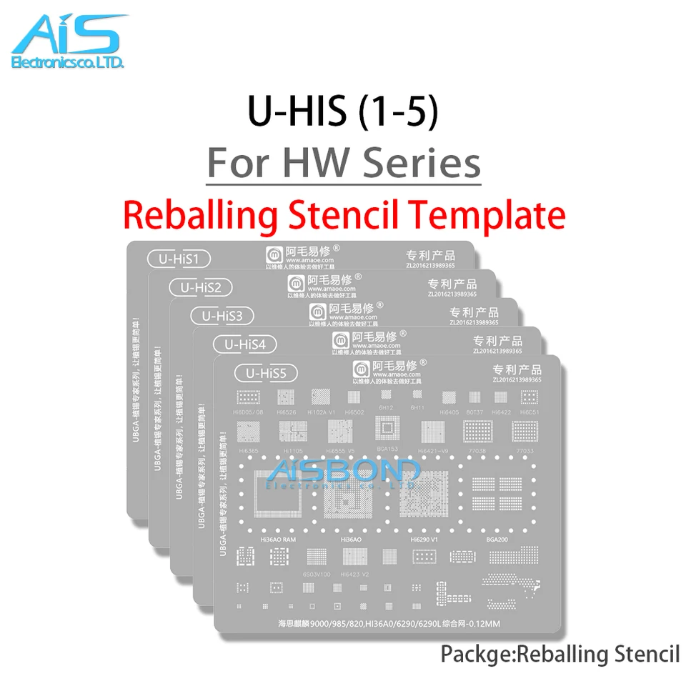 Amaoe BGA Reballing Stencil pre Huawei P30 P30 Mate30 Honor All Series A Plno