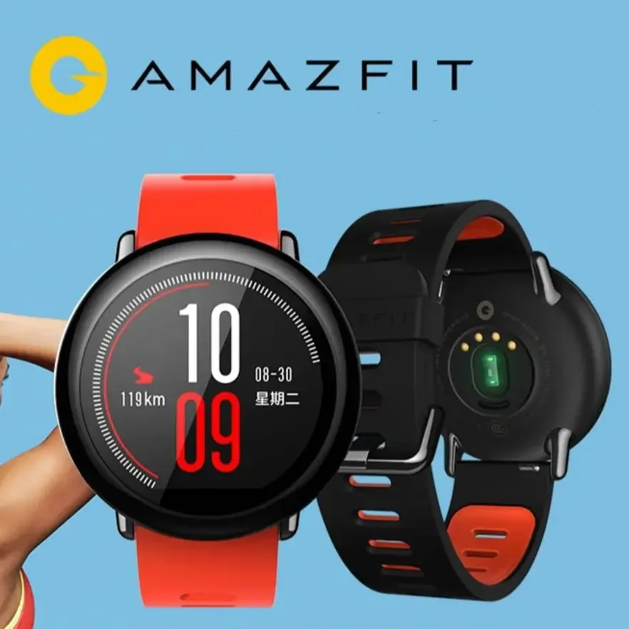 AmazFit-Pace Smartwatch pre mužov, Global Firmware Fitness, Bluetooth 4.0, vstavaný GPS, 95New Smart Watches for iOS a Androi