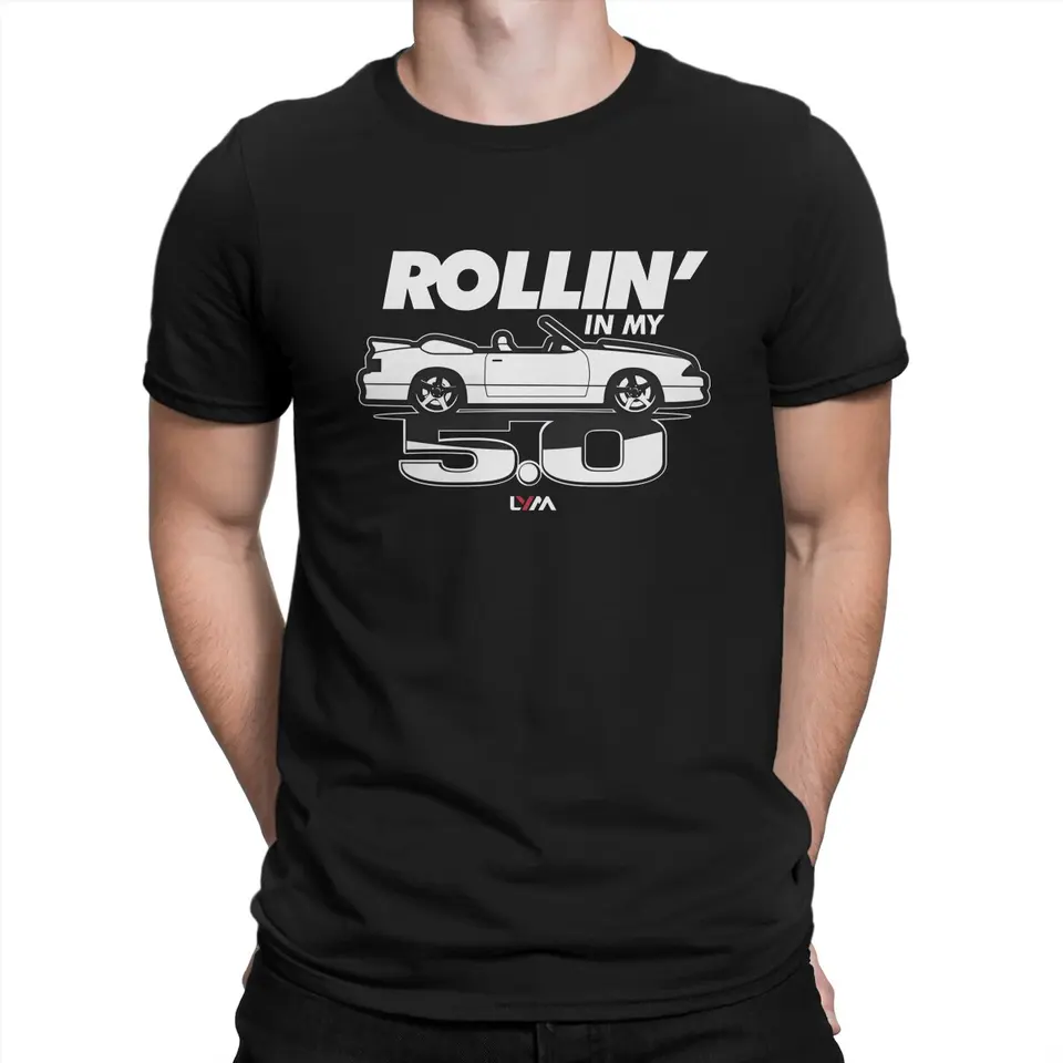 American Foxbody Creative Tshirt for Men Rollin 'v mojom Ford Mustang Round Brck Basic Tirt Personalizing Darčekové oblečenie