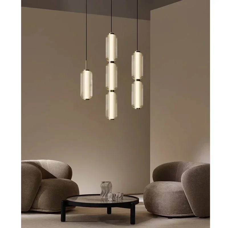 American Light Luxury Hotel Obývacia izba luster Vysoký stupeň LED Nordic Restaurant Combinácia Malé závesné svetlá