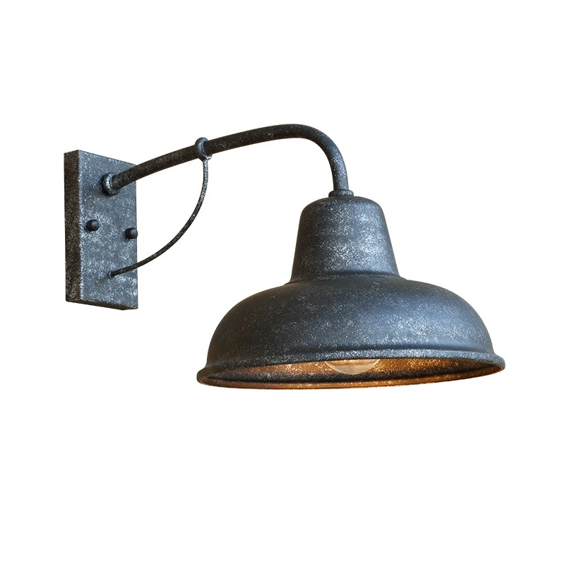 American Vintage Iron Outdoor Light Garden Verand Courtyard Park Wall Lamp Bedroom Balcon Restaurant Balkón Cafe Light