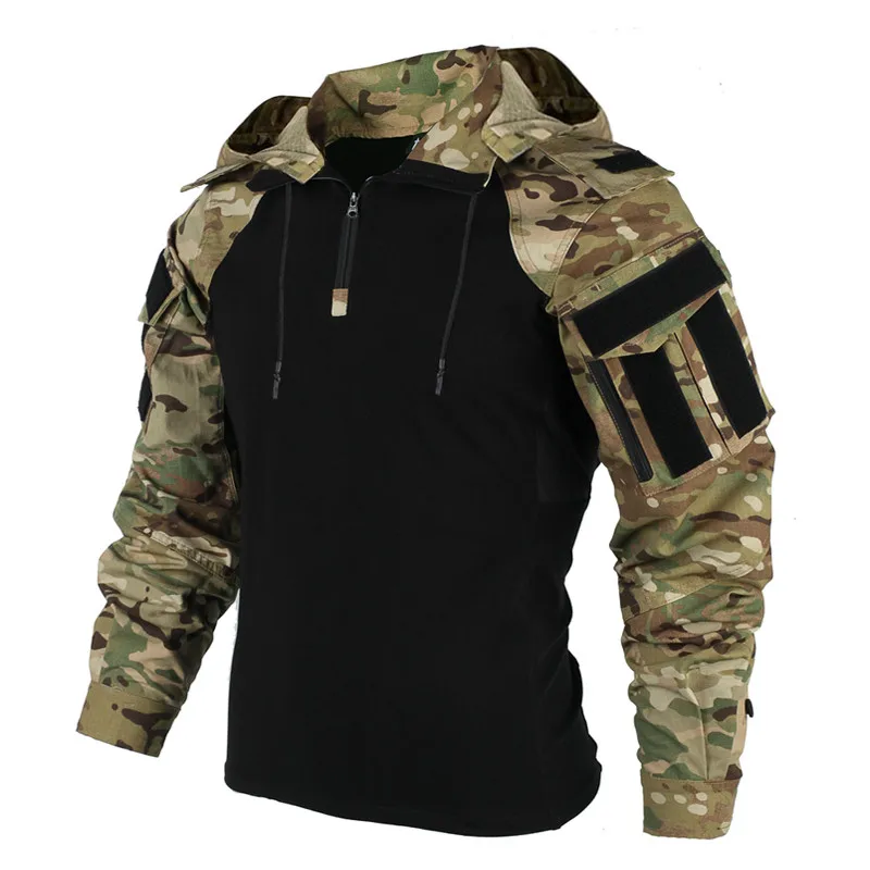 Americká armáda cp castflage multicam Military Combat Trikan Men Tactical košeľa Airsoft Paintball Camping Hunting Clothing