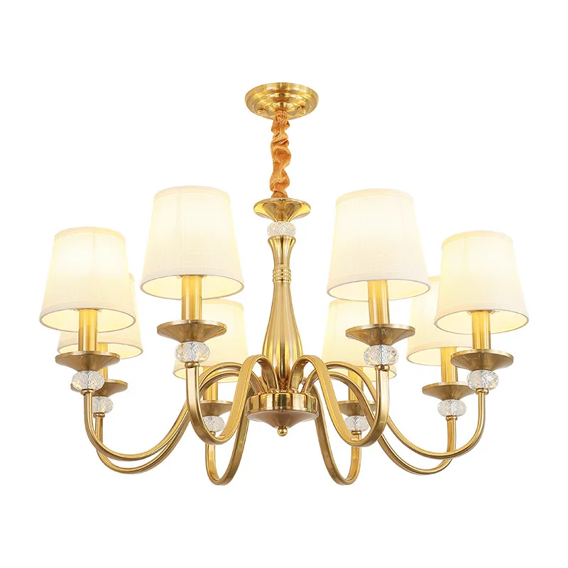Americká klasická sviečka lusterná lampa pre obývaciu izbu spálňa reštaurácia s látkou lampa kuchyňa Loft E14 LED prívesok osvetlenie