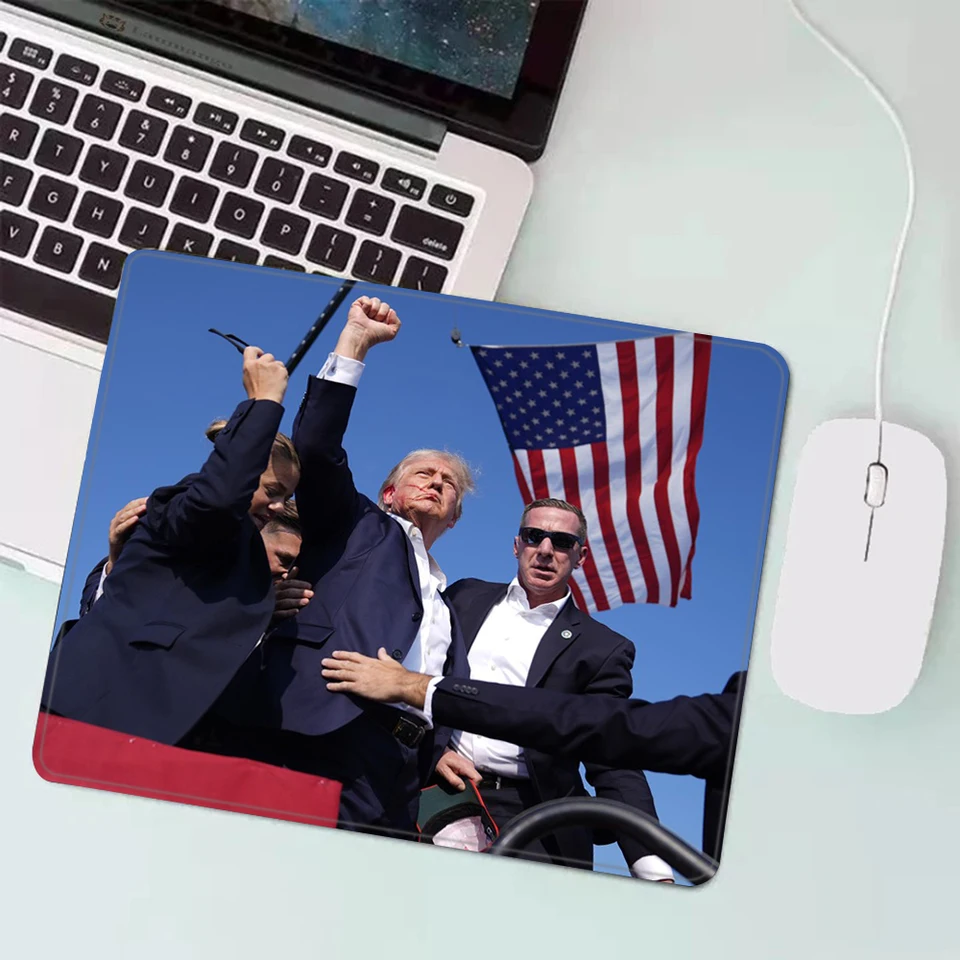 Americký prezident Donald Trump Gaming Mouse Pad XS Malé myš na počítač PC Gamer Desktop Office Office Mouse Mouth Deskmat Deskmat Koberce