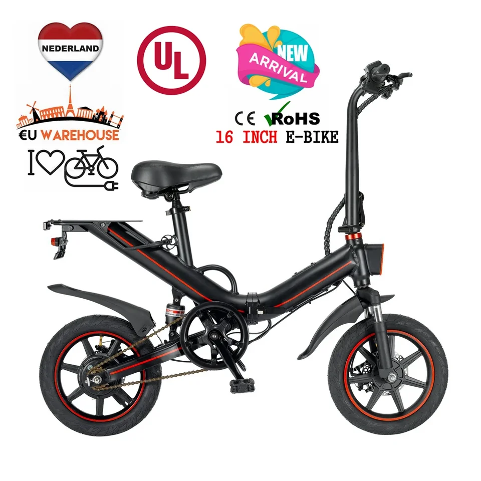 Americký sklad eu zásoby OUXI V6 V5 Skladací elektrický bicykel OEM elektrický mini 16 palcový skladací ebike niu brity b14