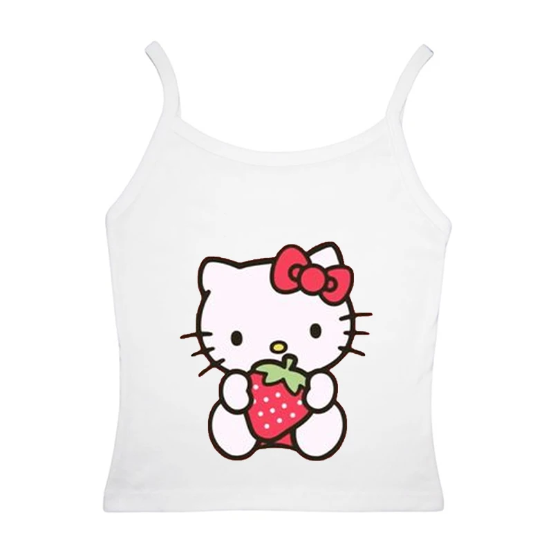 Americký štýl Sanrio Hello Kitty Cartoon Leto Sladké dievča módne príležitostné y2k estetické topánky