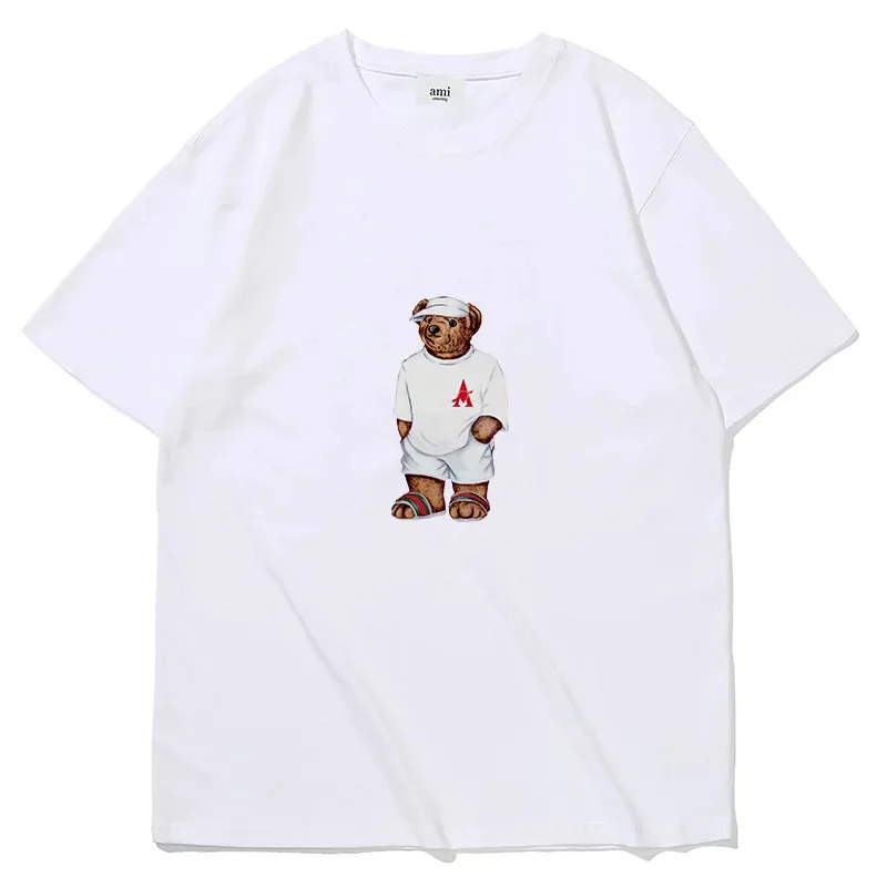 Ami amoring oficiálna láska k mužom a ženám s rovnakým párom s krátkym rukávom Amit-Shirt Loose Cotton Half Ruckve Tričko