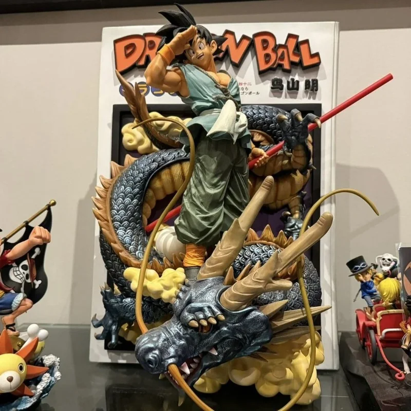 Amime Dragon Ball Z GK 3D Comic Books Son Goku Riding Shenron Figurine PVC akčná postava Model Collection Detská hračka