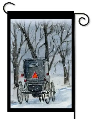 Amish Buggy v vlajke Snow Garden * obojstranná ** najvyššia kvalita