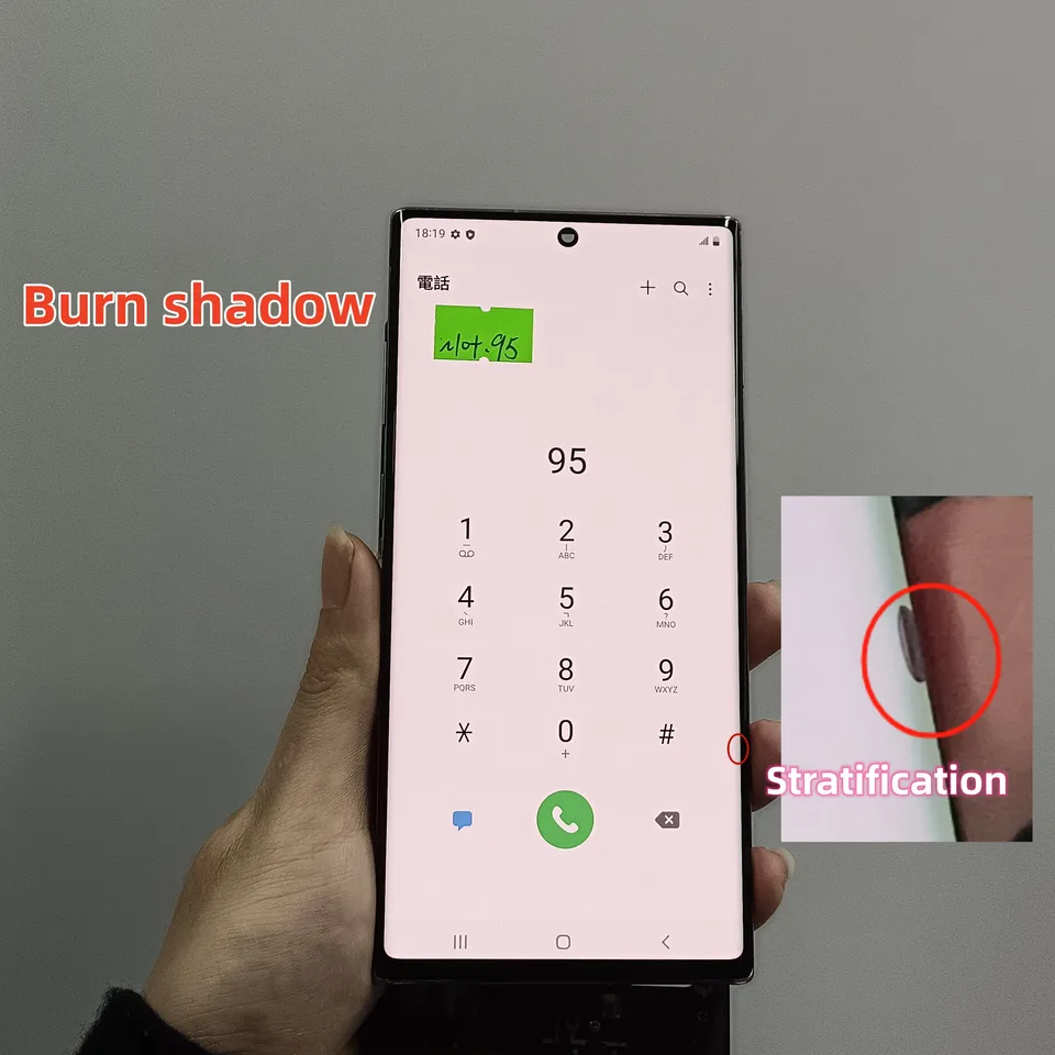 AMOLED Kompatibilita Poznámka 10 Plus obrazovka pre Samsung Galaxy Note10+ LCD displej N975W N975F N9750 s defektmi opravy zostavy