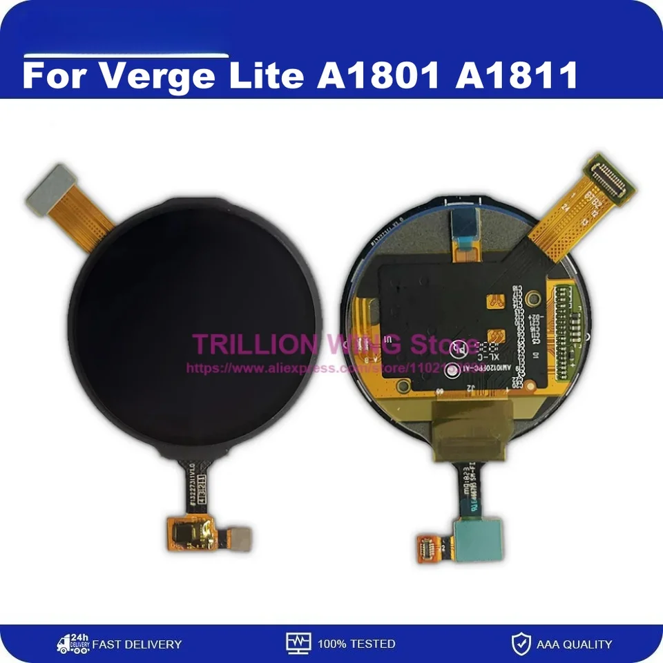 AMOLED pre AmazFit Verge Lite A1801 A1811 Smart Watch LCD Display Display Digitalizátor obrazovky pre Huami AmazFit Verge Lite