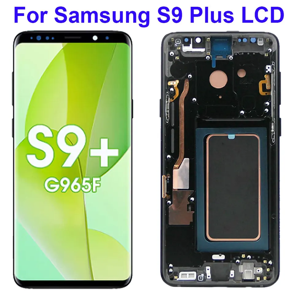 AMOLED pre Samsung S9 Plus LCD displej s rámom, Digital digitalizátora dotykového panela pre výmenu obrazovky Samsung S9+ G9650 G965F