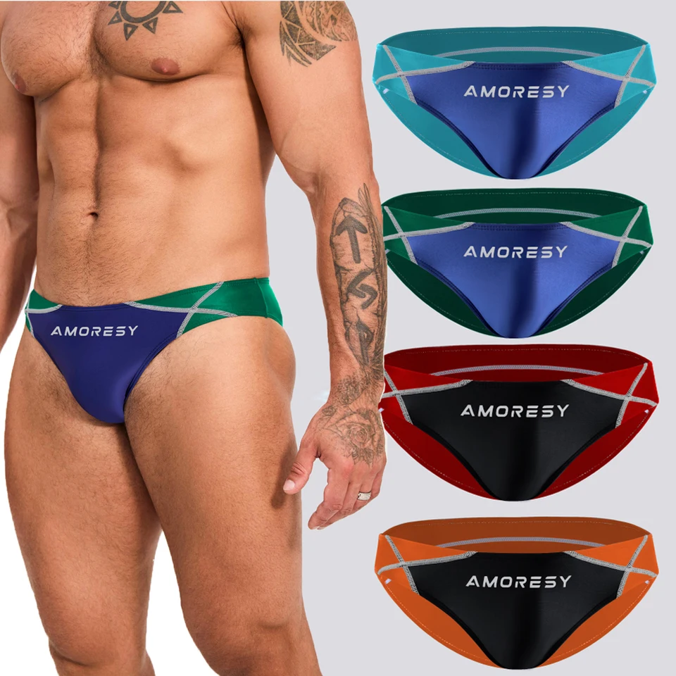Amoresy pánske kmene spandex, porovnávanie farieb Spandex, ultra nízky pás, sexy športové mastné hladké, hodvábne nohavičky