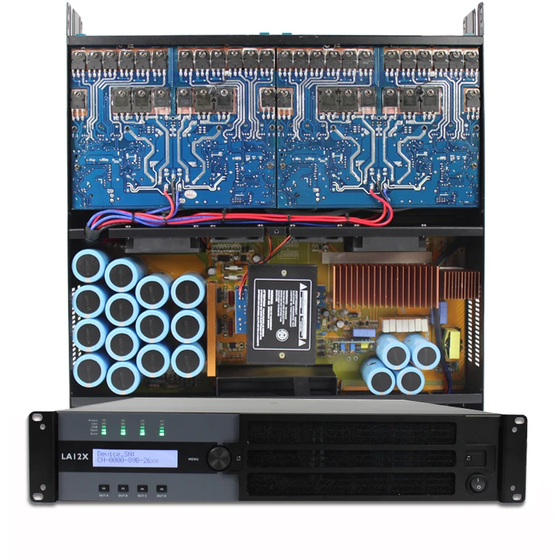 Amplificador de Bajo de Som 4 Channel X 2000W RMS 4 kanálový zosilňovač subwoofer pre pódium