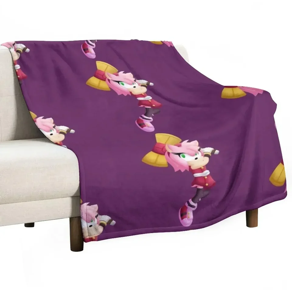 Amy Rose hodiť prikrývku flanel tkanina dekoratívne letné posteľné postieľky kockované prikrývky