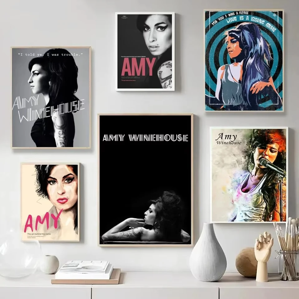 Amy-winehouse spevák plagát Wall Fotografie pre obývaciu izbu pád dekorácie Plagáty spálne