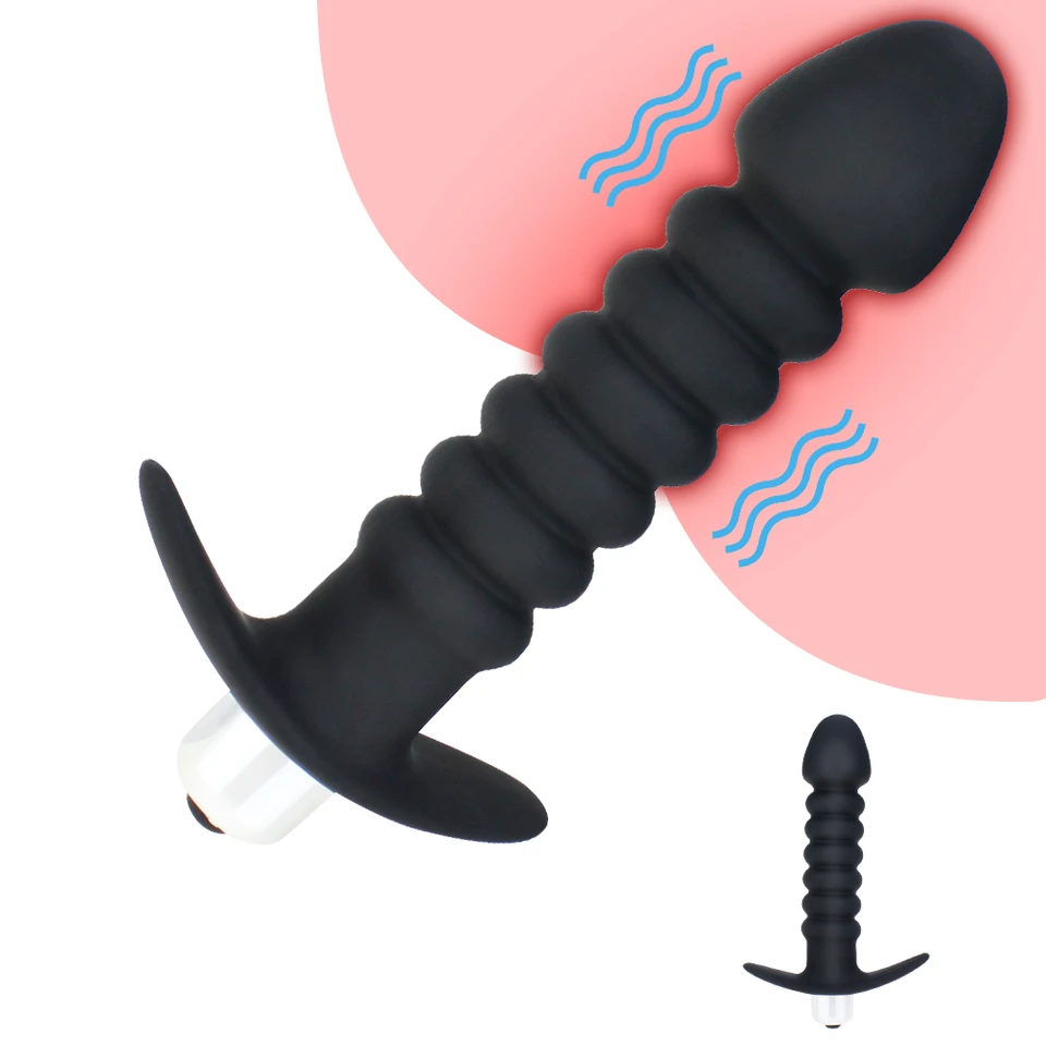 Anal Butt zástrčka dildo vibrátor prostaty masáž guľôčky s jedným vibračným režimami stimulátor plug plug sex hračky pre mužov