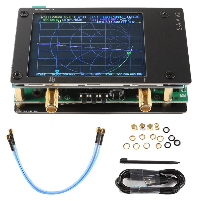 Analyzátor vektorovej siete 2000MAH Nanovna 3G Network Analyzer 50 kHz-3GHz Frekvenčný rozsah SAA-V2 ľahko použiteľný