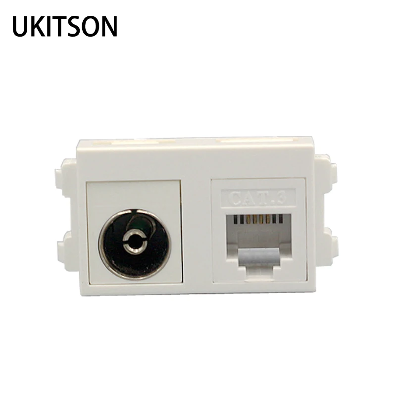 Analógová televízna konektor ATV zástrčka s CAT3 RJ11 Prvky telefónu 23x36mm pre čelnú dosku Telefónneho telefónneho panela