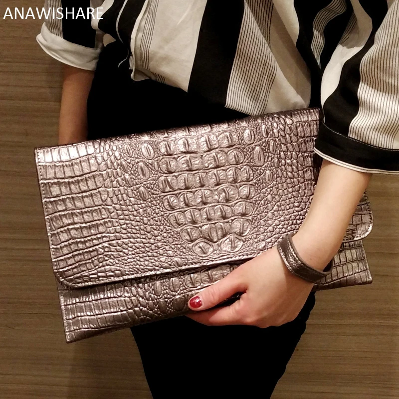 Anawishare Women Day Clinges Tašky Alligátor Crossbody Tašky pre dám